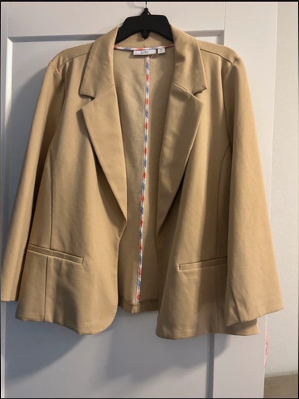 croft & barrow Beige Open-Front Blazer